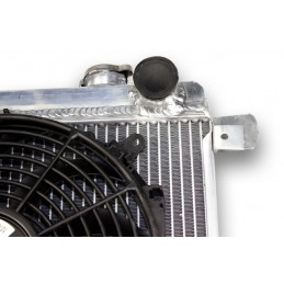 Aluminium Radiator FIAT 128 ABARTH en fan tv