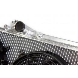 Aluminium Radiator voor de MITSUBISHI LANCER EVO 7 8 9 en fans van de gerechten