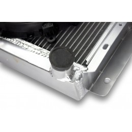 Radiator Aluminium achterkant en de ventilator plaat voor de ALPINE A110 en R8 GORDINI