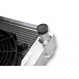 Radiator Aluminium achterkant en de ventilator plaat voor de ALPINE A110 en R8 GORDINI