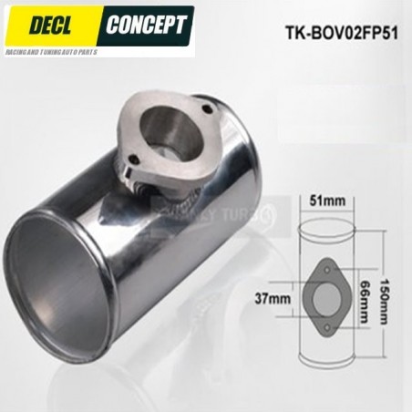 Alu-rohr mit flansch für dump-Ventil GREDDY RZ/RS,Turbonetics Raptor 