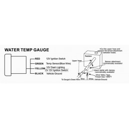 MANOMETRE DIGITAL PRO 52mm TEMPERATURE EAU (02758) - EuropeTuning