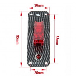 Plate imitation carbon with button aviation and indicator light